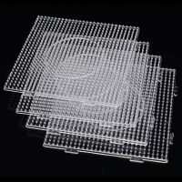4pcs Fused Bead Pegboard Square Shape Practical PE Clear Beads Templates Circle Puzzle Template for Hama Fuse Perler Bead