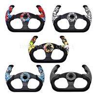 Universal Modified Racing 13Inch 330mm Flat Drift Game D-Type Steering Wheel PU Furniture Protectors Replacement Parts