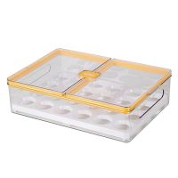 Household Egg Storage Box Drawer-Type Refrigerator Storage Box Plastic Transparent Dumpling Box Egg Tray
