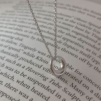 Korea INS Geometric Circle Pendant Necklace Female Retro Simple Fashion Clavicle Chain Necklace Jewelry Accessories