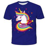 2023 NEW Kawaii Girls Unicorn T-shiirt Kids Birthday Gift Clothes Children Unicorn Girl My 1-8th Birthday T-shirt Tops Tees Drop Shipping fashion