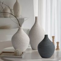 Creative Ceramic Vase Narrow Mouth Nordic Home Decoration Ceramic Crafts Bedroom Desktop Flowerpot Decoration