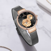 NAVIFORCE Watches for Women Elegant Rose Gold Wristwatch Stainless Steel Waterproof 30m Quartz Lady Watch