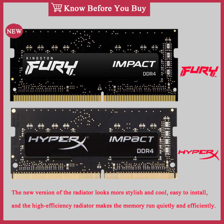 แรม-ddr4-8gb-2666mhz-3200mhz-2400mhz-แล็ปท็อป-hyperx-fury-หน่วยความจำกระแทก260pin-sodimm-pc4-19200-21300-25600-ddr4หน่วยความจำโน้ตบุ๊คใหม่