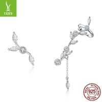 [COD] Earrings female European and fashion cross-border best-selling one-cut flower s925 silver earrings hypoallergenic wearing ear bone temperament