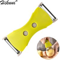 2 In 1 Multi-Function Vegetable Peeler Knife Potato Carrot Cucumber Grater Double Head Fruit Tools Kitchen Accessories Graters  Peelers Slicers