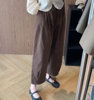 Hot sale 2023 High quality new style studios Korean version retro high waist slim wide leg bloomers casual pants women autumn