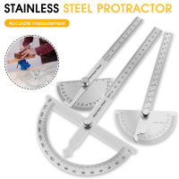 LF FreeShip 180 Degree Protractor Stainless Steel Angle Finder Adjustable Tightness Goniometer with Straight Ruler Woodworking Measure Tool