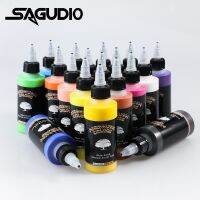 (Rui baoG) SAGUD Air Brush Waterborne สีอะคริลิค18สี DIY Handmade 100 ML/ขวด Airbrush Ink สำหรับการสร้างแบบจำลอง Art สิ่งทอรองเท้าไม้