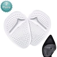 [wilkl] 2คู่ Anti Slip Shoe Pads Inserts Gel Forefoot Insoles Ball Of Foot Cushions For Women