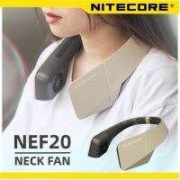 hot【DT】 NITECORE NEF20 Hanging Neck Mute Camping Fishing Sport USB-C Rechargeable Neckband Air Cooler