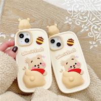 CS125 เคสมือถือซิลิโคนสุดน่ารัก ลายการ์ตูน Pooh สุดน่ารัก ก้นนิ่มๆจิ้มได้ สินค้าพร้อมส่ง