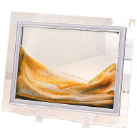 Glass Frame Moving Sand Art Dynamic Sand Picture Abstract Scenery Sand Image Hourglass Desktop Art Perfect Xmas Gift