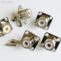 ☢♨  Connector Socket PL259 SO239 UHF Female 4 Hole Flange Chassis Panel Mount Crimp for RG316 RG174 RG179 LMR100 Cable RF Adapters