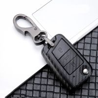 dfthrghd Carbon Fiber Car Key Case For VW Golf 7 Bora POLO GOLF Passat Skoda Octavia A7 Fabia SEAT Leon MK7 Car Accessories