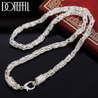 【cc】♧◘✣  DOTEFFIL 925 Sterling 20 Inch 5mm Faucet Chain Necklace Man Fashion Wedding Engagement Jewelry