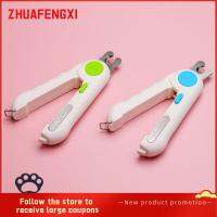 ZHUAFENGXI กรรไกรตัดขนสัตว์เลี้ยงคีมตัดไฟ LED,ปัตตาเลี่ยนสว่างพร้อมแบตเตอรี่เครื่องประดับสุนัขกรรไกรตัดเล็บ ABS