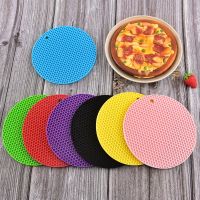 【CW】 5Pcs Round Resistant Silicone Drink Cup Coasters Insulation Non-slip Pot Holder Thicken Table Placemat Accessor