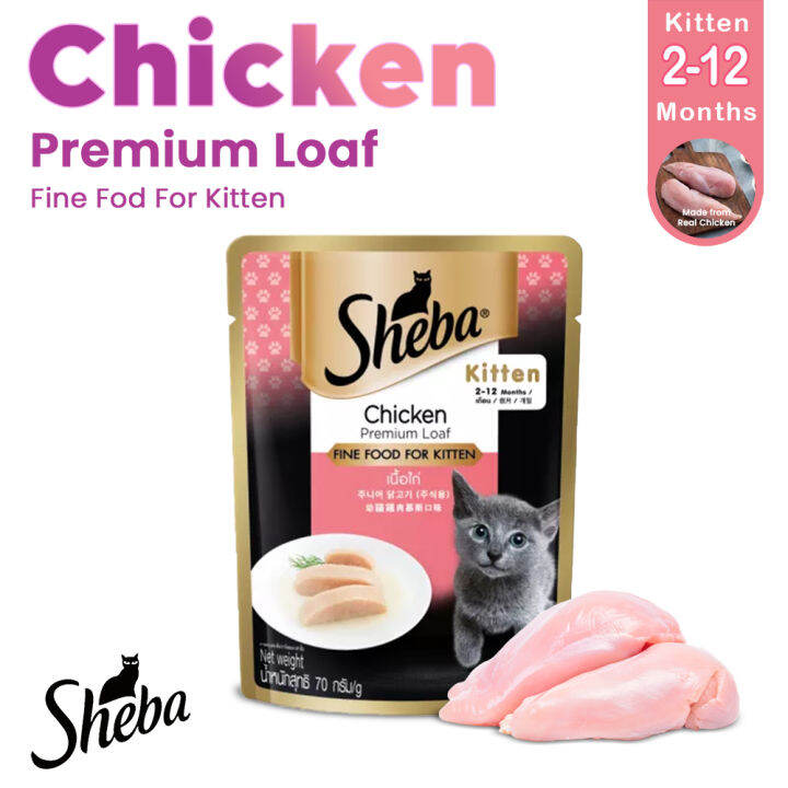 Sheba Kitten Chicken Premium Loaf Wet Cat Food 70g Lazada PH