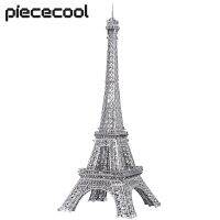 Piecececool ปริศนาโลหะ3มิติสำหรับพัฒนาสมองชุดตัวต่อจิ๊กซอว์รูปหอไอเฟล