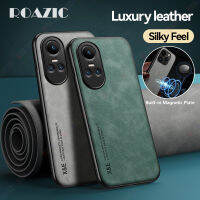 ROAZIC เคสหนังเนื้อด้านหรูหราสำหรับ OPPO Reno 10 5G/Reno 10 Pro 5G เคสโทรศัพท์ Reno10หลังซิลิโคนกันกระแทกที่น่าดึงดูด/Reno10 Pro 5G