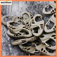 WENKEN 5PCS/10PCS กีฬา เหล็กพลาสติก กลางแจ้ง พวงกุญแจ หัวเข็มขัดคู่ ตะขอปีนเขา คาราไบเนอร์ S-Type