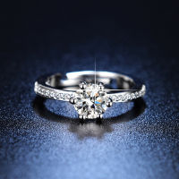 [COD] เจาะจำลอง 1 แหวนแต่งงานกะรัตแหวนข้อเสนอแหวนผู้หญิงแหวนเพชรหกเล็บเพทายหัวใจและลูกศร