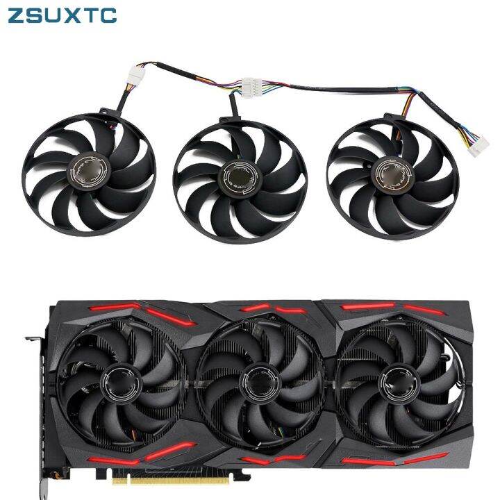 Ventilateur De Remplacement Pour Carte Graphique ASUS RTX 2060/2070/2080 - 87mm, 4 Broches, Modèle T129215SH, En ABS Résistant