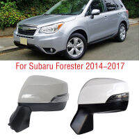 9Pins สำหรับ Subaru Forester 2014 2015 2016 2017รถภายนอกกระจกมองข้าง Assy กระจกมองหลังพับฝาครอบกรอบ Glass