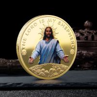 2023 Religious Commemorative Coins Christian Metal Medallions Gold Plated Silver Coins Religious Faith Souvenirs Coin Collection