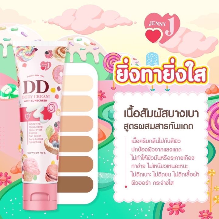 พร้อมส่งดีดี-ครีม-เจนนี่-dd-ผิวขาวผสมกันแดด-ของดีบอกต่อ-ไม่วอกไม่ดรอบ-ไม่เทา-ใช้ได้ทุกสภาพผิว-เรียบเนียน-ไม่อุดตัน-ผิวสวยไบรท์