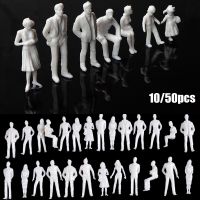 【CC】 10/50Pcs Miniature Figures 1:50/75/100/150/200 Scale Architectural Human Plastic Peoples