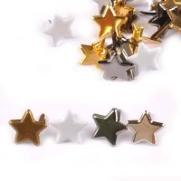 50pcs 13mm Mixed Pastel Star Brad Embellishments For Scrapbook Fastener Brads DIY Metal Crafts Accessories Shoes Decor c2108