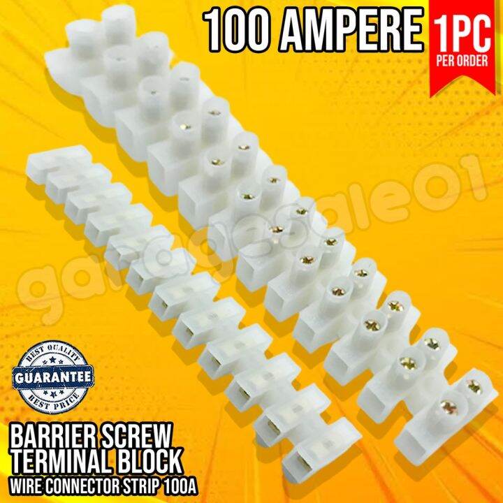 Barrier Screw Terminal Block Wire Connector Strip 100A Lazada PH