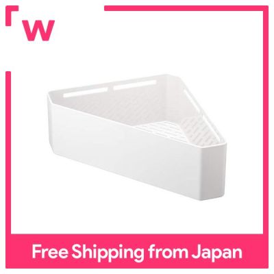 Yamazaki แม่เหล็กมุมห้องน้ำชั้นเก็บของเล่นสีขาวโดยประมาณ4264ทาวเวอร์33X18.5X10cm