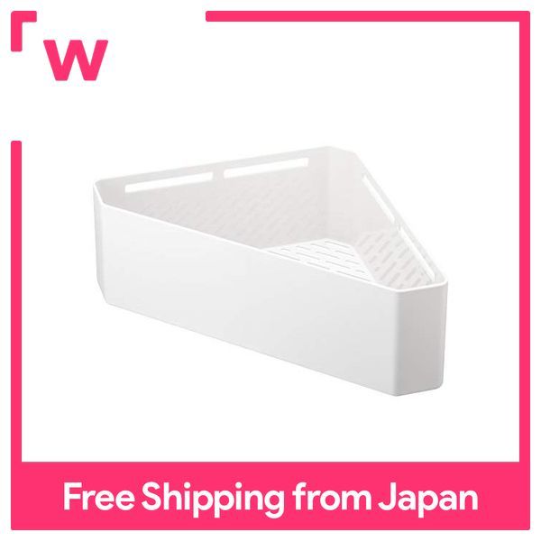 yamazaki-แม่เหล็กมุมห้องน้ำชั้นเก็บของเล่นสีขาวโดยประมาณ4264ทาวเวอร์33x18-5x10cm