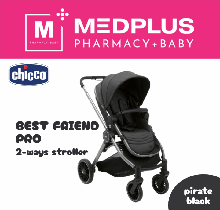 Chicco Best Friend Pro 2-Ways Stroller (Pirate Black/ Desert Taupe ...