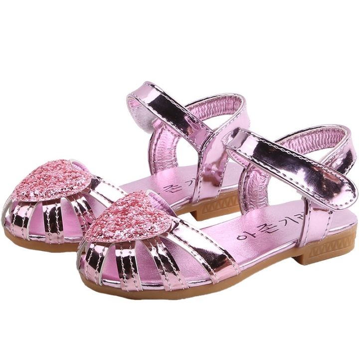 hiluojiangqushuangyangyou-รองเท้าแตะสำหรับเด็กผู้หญิง-คุมหัวเท้ามีสายรัดข้อเท้า-ใส่สบาย-สไตล์เจ้าหญิงรองเท้าเด็กผญ-sf9310