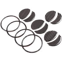 12Pcs for Toyota Tacoma 2015-2020 Car Center Air Conditioning Outlet Vent Trim Cover Carbon Fiber Sticker Accessories