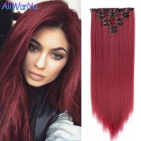 24Inch Synthetic Straight Hair Extensions 7pcs/Set 16 Tempreture Piece