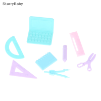 StarryBaby ชุดอุปกรณ์การเรียนรู้ขนาดเล็ก8ชิ้น เซ็ตแบบจำลองการเรียนรู้การวาดภาพจำลองสำหรับการตกแต่งบ้านตุ๊กตา