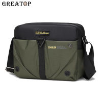 GREATOP Fashion Men Messenger Bag Multi-pockets Travel Crossbody Bag Causal Large Capacity Men Shoulder Bag Waterproof Handbag
