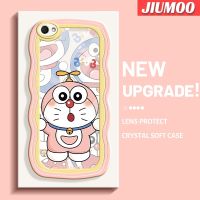 JIUMOO เคสสำหรับ VIVO Y67 Y66 V5 V5s V5ไลท์ V5พลัสเคส X9s ลายการ์ตูนโดราเอมอนสีสันสดใสขอบครีมเคสมือถือกันกระแทกแบบใสนิ่มเคสป้องกันแบบเรียบง่ายเคสโปร่งใสลายกล้องถ่ายรูปที่สร้างสรรค์