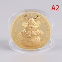 TUN 2023เหรียญสะสมกระต่ายจีน Lucky Twelve Zodiac GOLD Coin VINTAGE Collection ของที่ระลึกตกแต่งปีใหม่