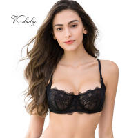 2021Varsbaby sexy 12 cup unlined underwire underwear transparent breathable lace ABCD cup bras