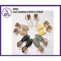 [A NEW HOT]】็อก HAPPY FEET PH - ARRA รองเท้าส้นเตี้ยกับ T-Strap สำหรับผู้หญิง