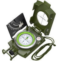 มืออาชีพเข็มทิศโลหะเข็มทิศสายตา Clinometer กันน้ำ IP65ที่มีกระเป๋าพกพาสำหรับตั้งแคมป์ล่าสัตว์เดินป่ากลางแจ้งเครื่องมือ