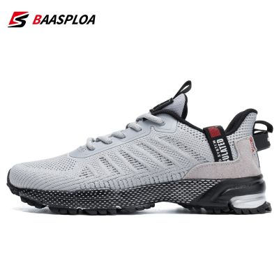 Baasploa Professional Running Shoes For Men Lightweight Mens Designer Mesh Sneakers Lace-Up Male Outdoor Sports Tennis Shoe