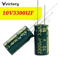 10pcs 10v 3300UF electrolytic capacitors 3300UF 10V 10x20mm 105C Radial High-frequency low resistance Electrolytic Capacitor