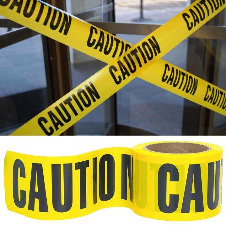 20m/roll Yellow Caution Tape for Police Barricade Public Works Safety